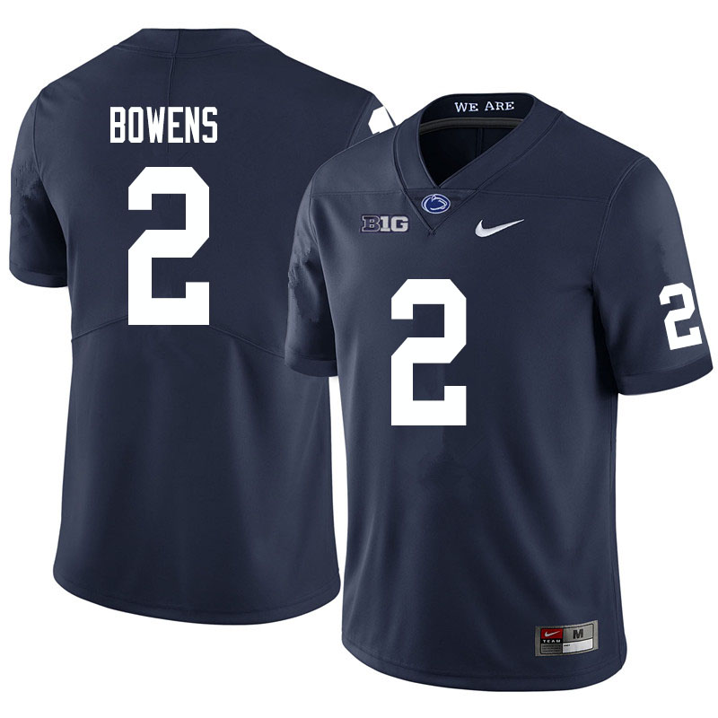 Men #2 Micah Bowens Penn State Nittany Lions College Football Jerseys Sale-Navy